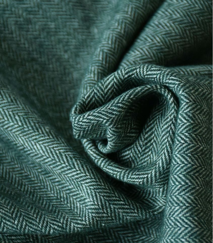 Tissu lainage Petits chevrons Pétole