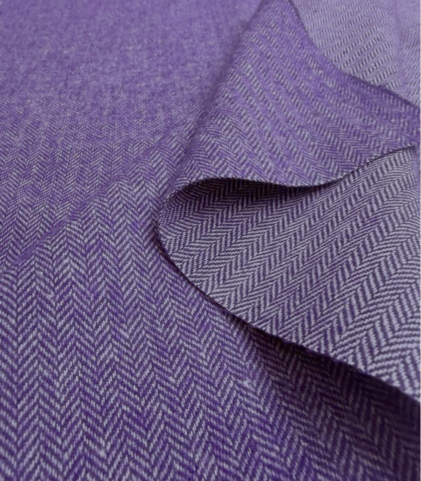 Tissu lainage Petits Chevrons Purple