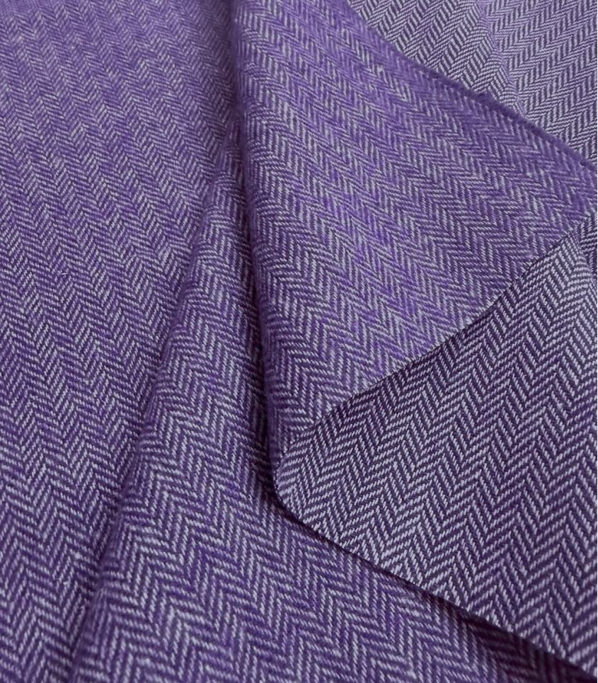 Tissu lainage Petits Chevrons Purple Tissu lainage Petits Chevrons Purple
