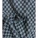Tissu Denim jacquard carrés - Brut
