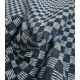 Tissu Denim jacquard carrés - Brut