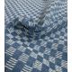 Tissu Denim jacquard carrés - Bleu moyen