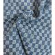 Tissu Denim jacquard carrés - Bleu moyen