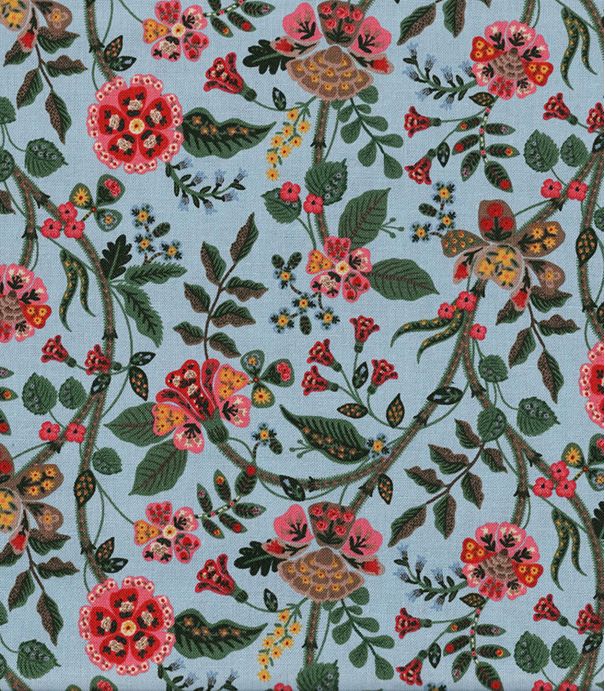 Tissu coton Gracie - Blue