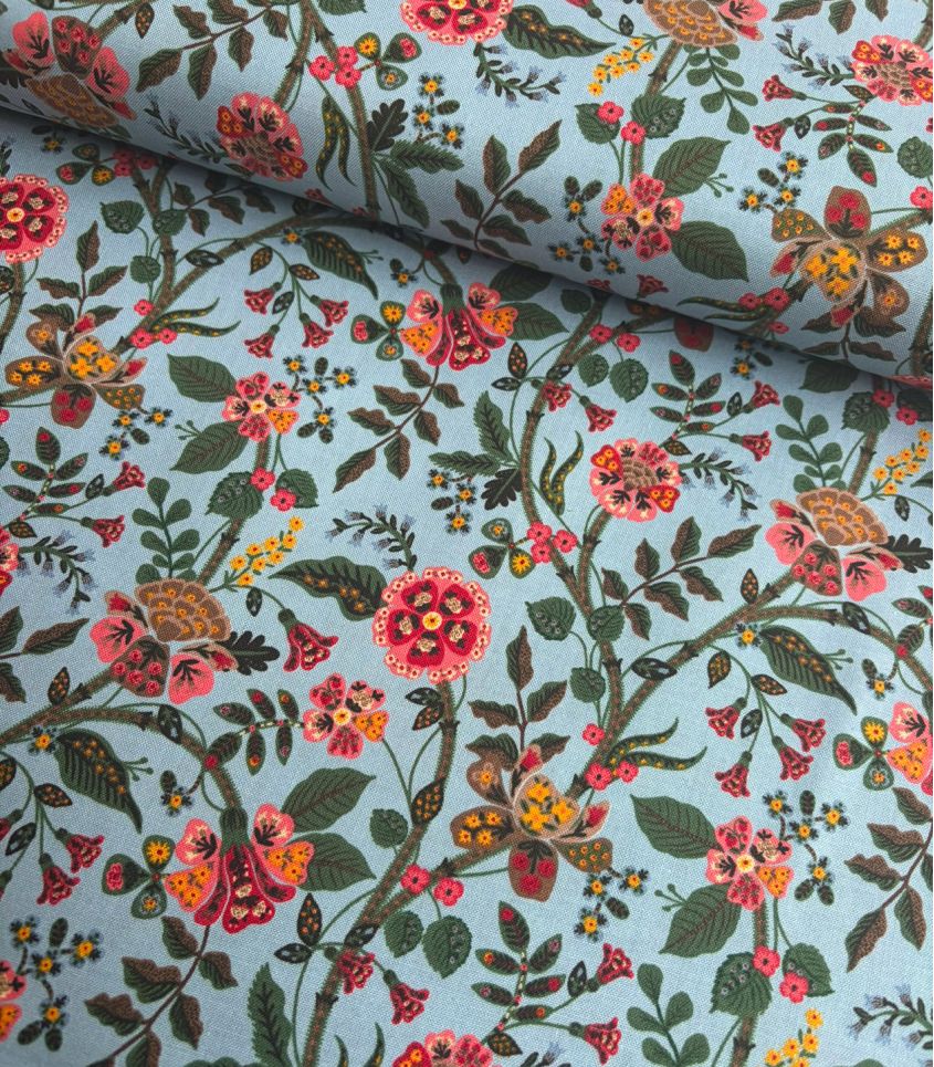 Tissu coton Gracie- Blue Tissu coton Gracie- Blue