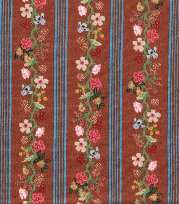 Tissu coton Rayures Gracie - Toffee