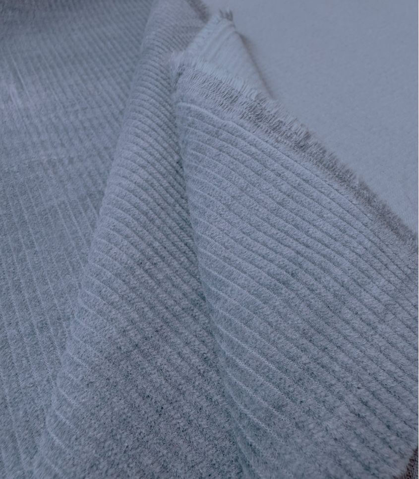 Tissu velours côtelé souple - Bleu jean Tissu velours côtelé souple - Bleu jean