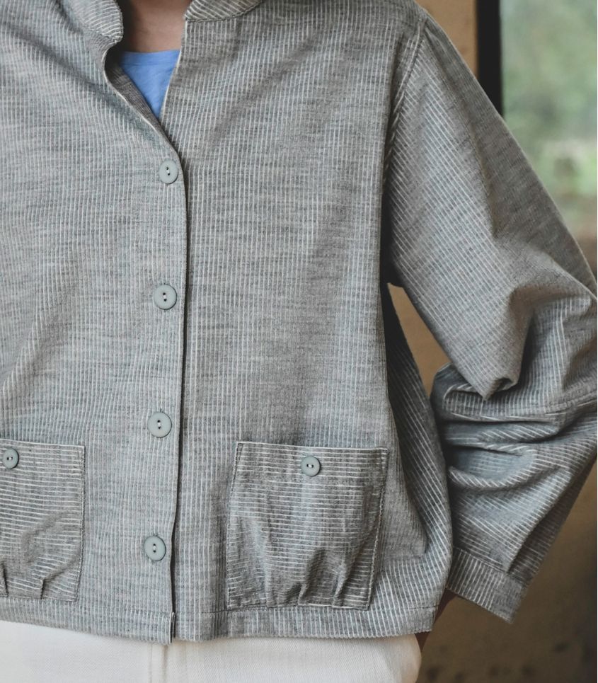 Tissu velours côtelé souple - Brume Tissu velours côtelé souple - Brume