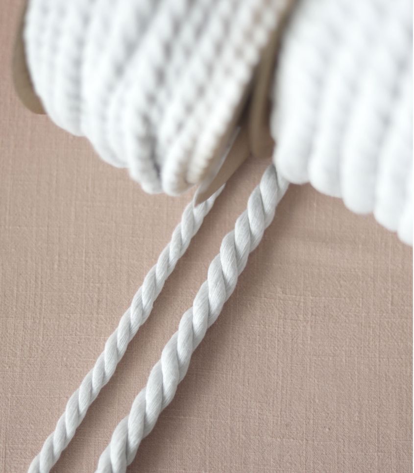 Cordon coton rond - Blanc