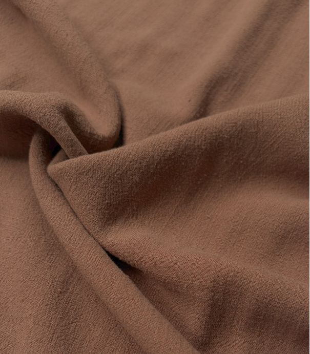 Tissu Lin viscose - Châtaigne
