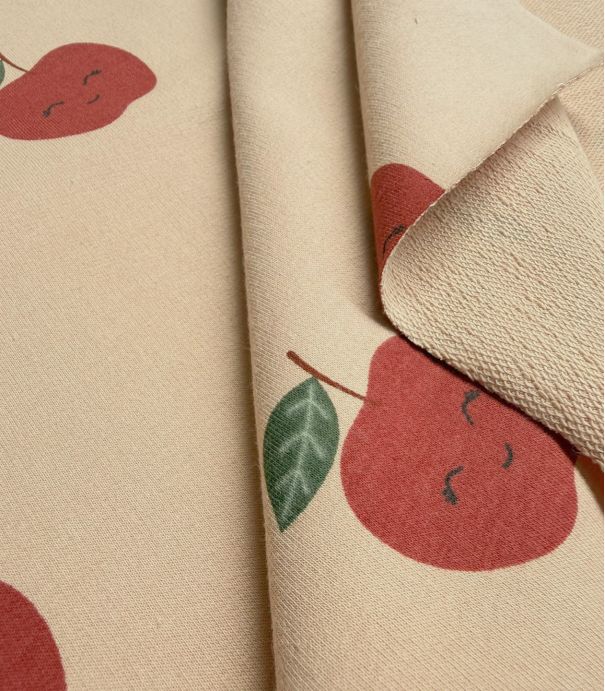 Tissu french terry imprimé - Pom Pom