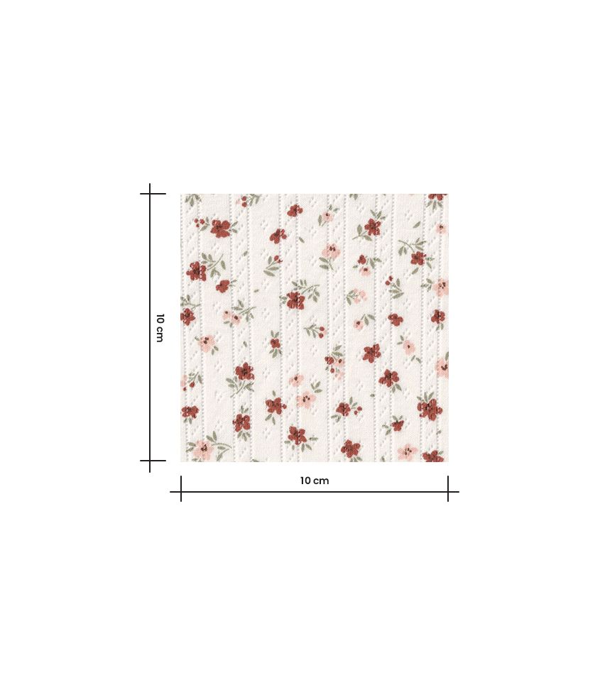 Tissu jersey pointelle - Fleurettes Tissu jersey pointelle - Fleurettes