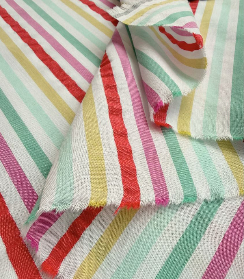 Tissu coton rayé - Tutti Frutti Tissu coton rayé - Tutti Frutti