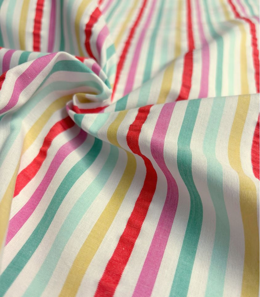 Tissu coton rayé - Tutti Frutti Tissu coton rayé - Tutti Frutti