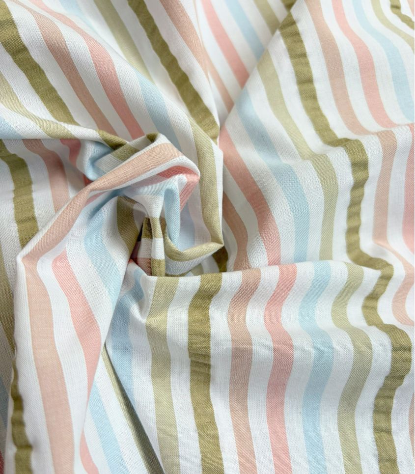 Tissu coton rayé - Pastel Tissu coton rayé - Pastel