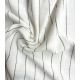 Tissu Lin viscose rayure costume - Lait