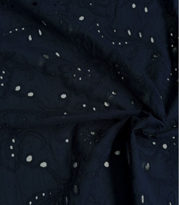 Broderie anglaise Jasmin - Navy
