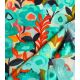 Tissu viscose - Calycanthus Turquoise