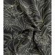 Tissu coton noir - Brodé jungle