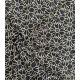 Tissu coton noir - Brodé marguerite