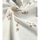 Tissu maille côtelé - Fleurettes beiges