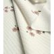 Tissu maille côtelé - Fleurettes beiges