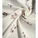 Tissu maille côtelé - Fleurettes beiges