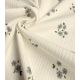 Tissu maille côtelé - Fleurettes grises