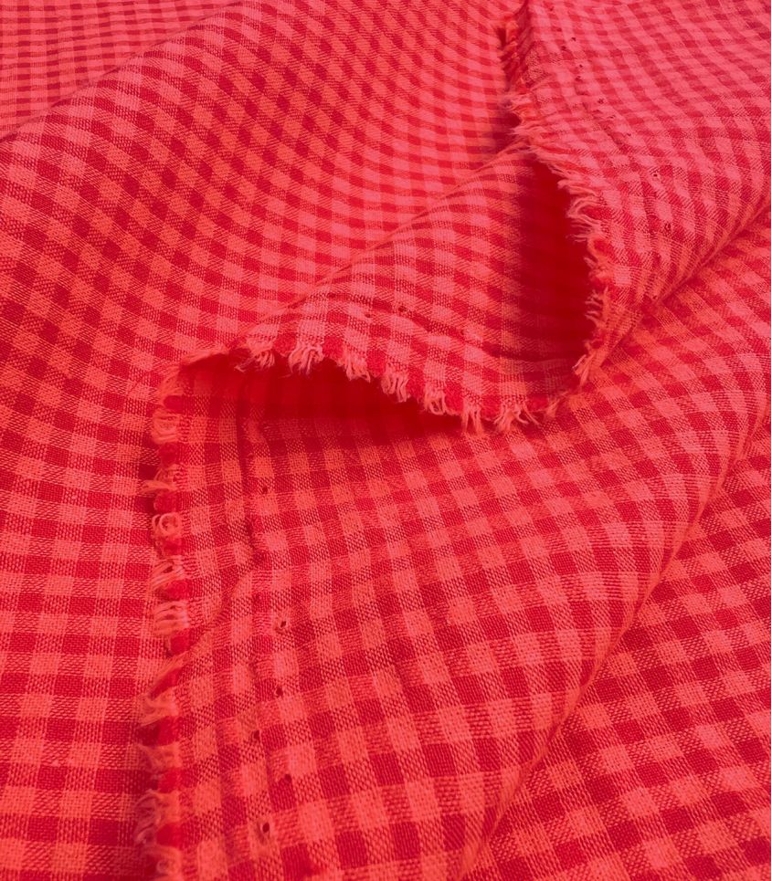 Seersucker Mini vichy - Glace cherry