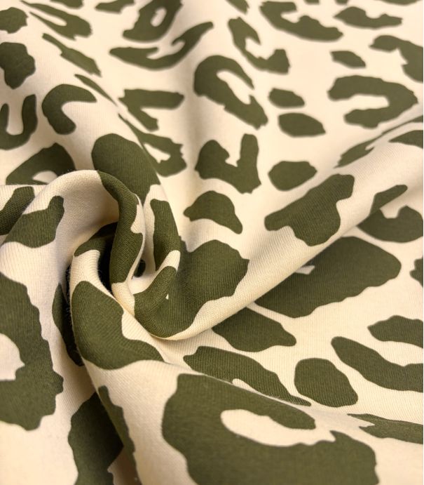 Tissu Sweat Big Léo - Kaki