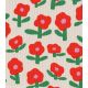 Tissu maille côtelé - Fleur Pop Rouge