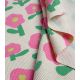 Tissu maille côtelé - Fleur Pop Rose
