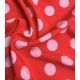 Tissu viscose Jolis pois - Fraise
