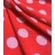 Tissu viscose Jolis pois - Fraise