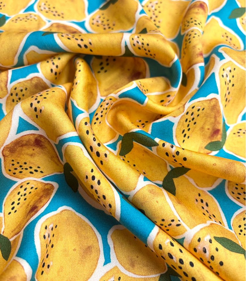 Tissu satin viscose - Lemon