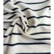 Tissu tricot marinière - Navy