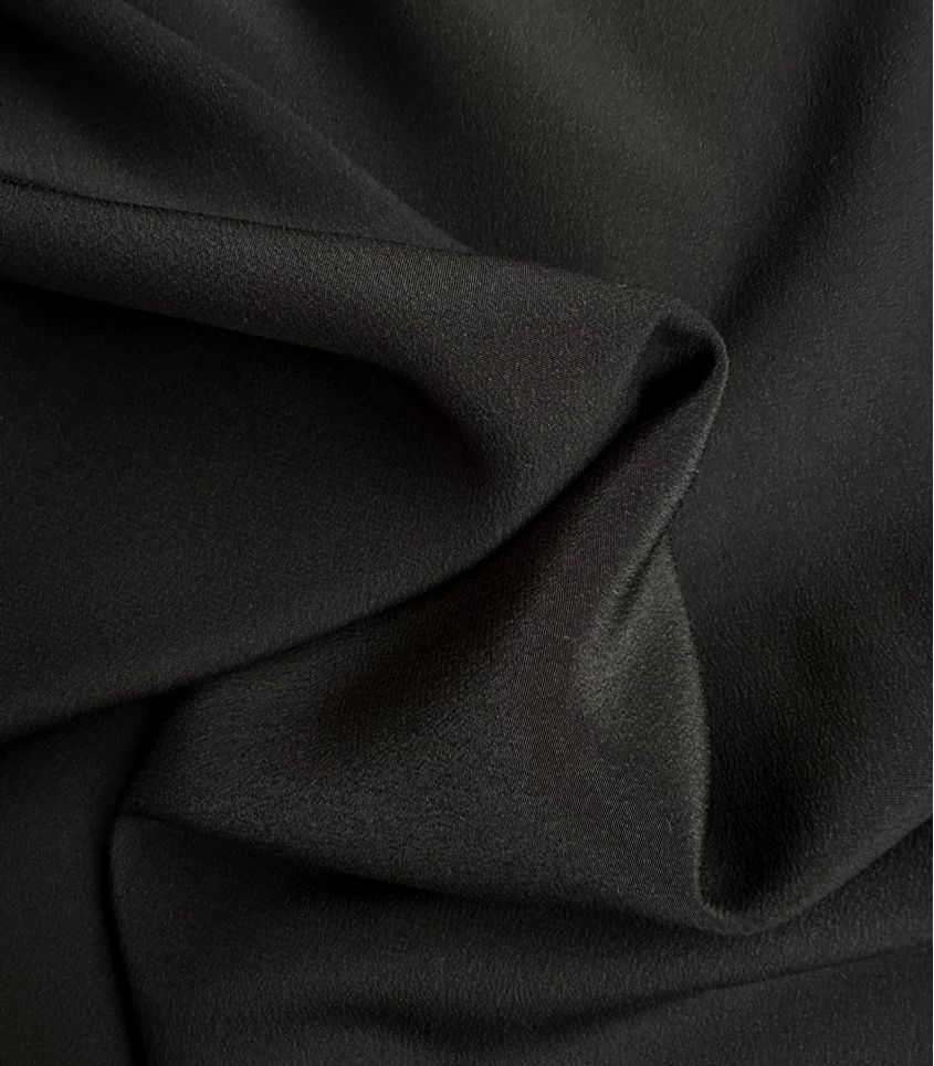 Crêpe de chine soie - Noir
