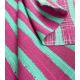 Tissu Coton viscose Stripes - Fuchsia
