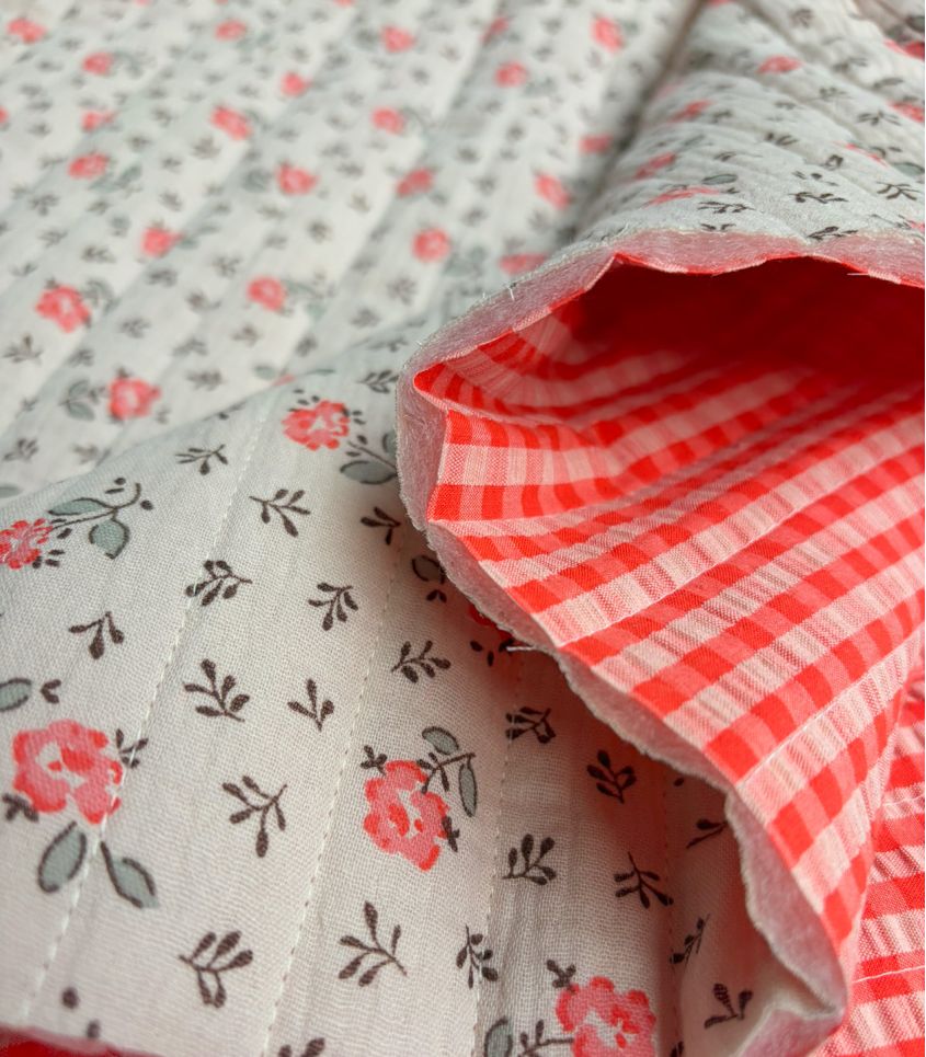 Tissu double gaze matelassé - Olympe