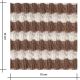 Tissu maille fantaisie rayée - Chataîgne
