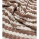 Tissu maille fantaisie rayée - Chataîgne