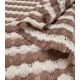 Tissu maille fantaisie rayée - Chataîgne