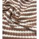 Tissu maille fantaisie rayée - Chataîgne