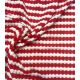 Tissu maille fantaisie rayée - Cerise