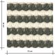 Tissu maille fantaisie rayée - Stone