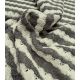 Tissu maille fantaisie rayée - Stone