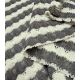 Tissu maille fantaisie rayée - Stone