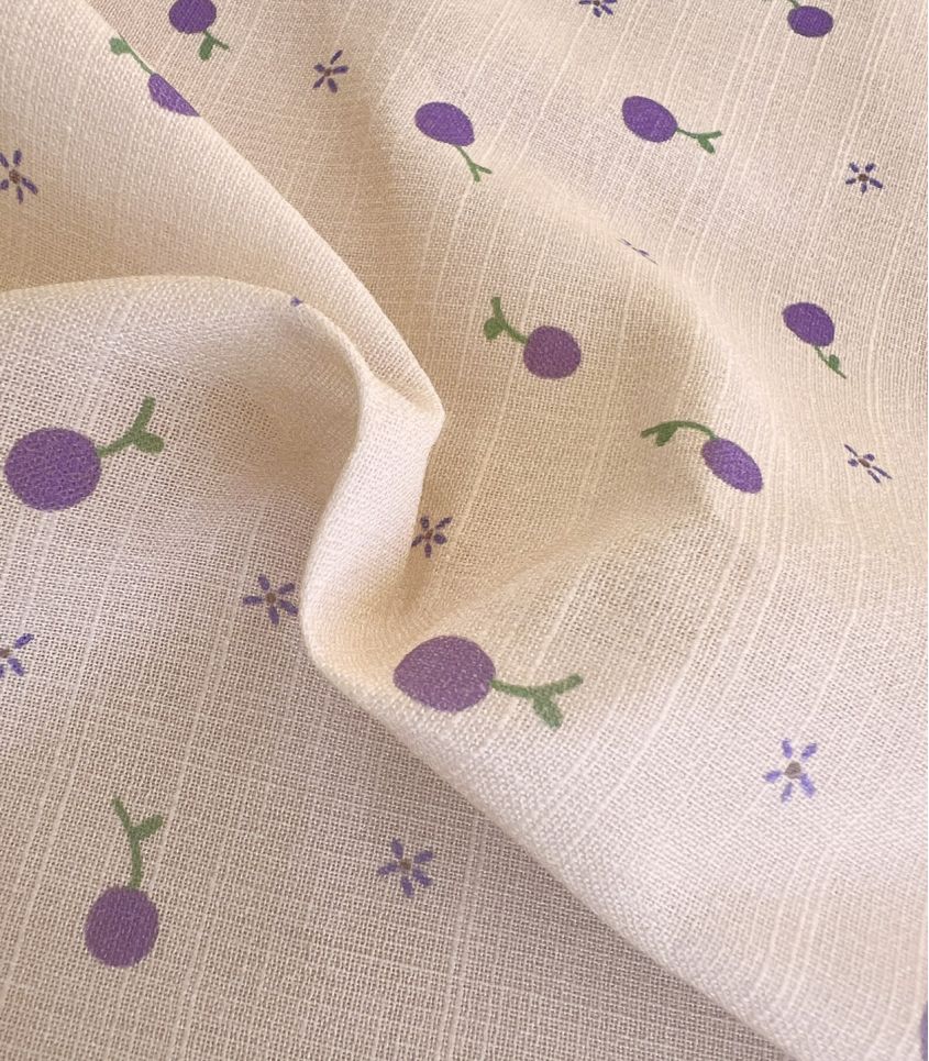 Coupon Coton viscose - Prunette