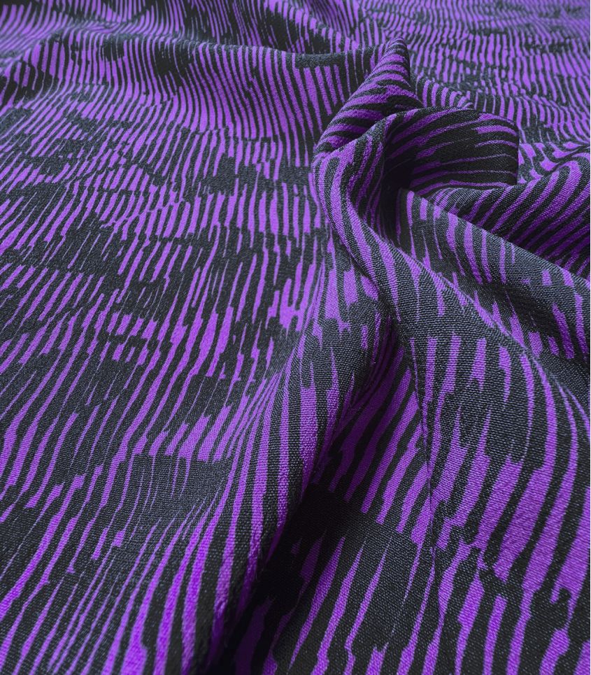 Coupon Crêpe viscose - Sortilège Magic purple
