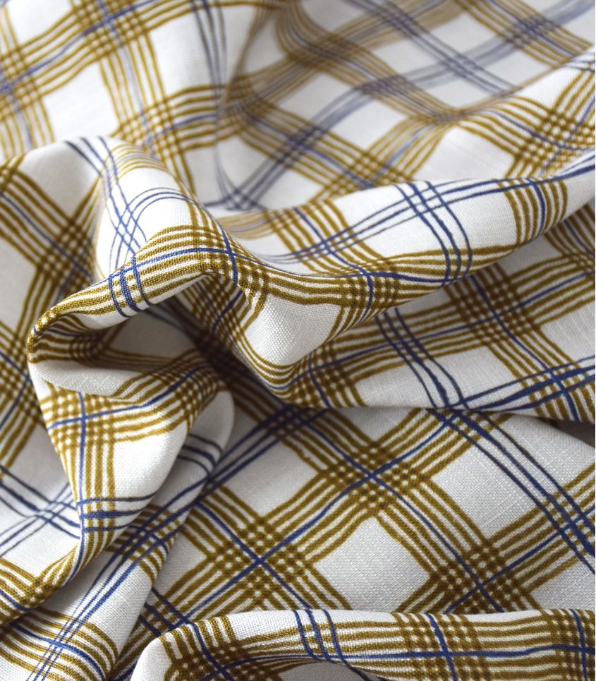 Coupon viscose - Harry's checks Bronze